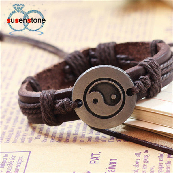 Vintage Bracelet Hot Sale Tai Chi Ying Yang Men Women Wristband