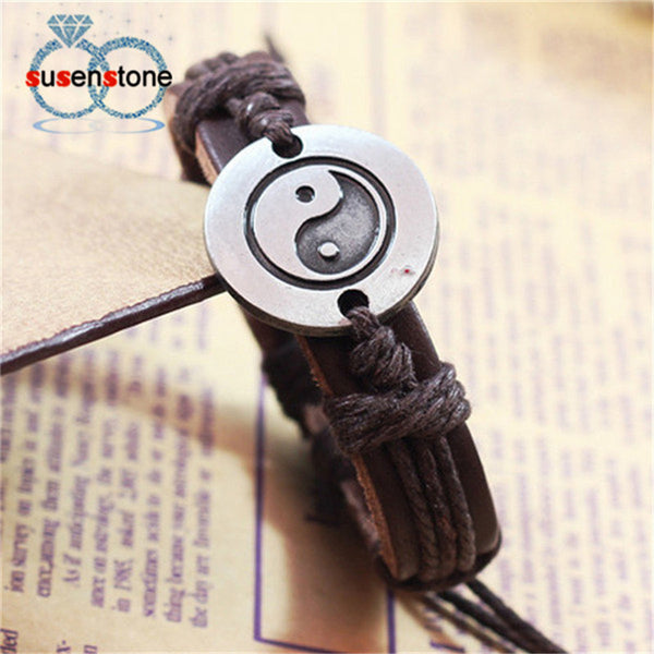 Vintage Bracelet Hot Sale Tai Chi Ying Yang Men Women Wristband