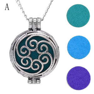 3pcs Chain Pads Round Antique Vintage Aromatherapy Lockets Pendants Perfume Essential Oil Diffuser Locket Necklace dropship #45