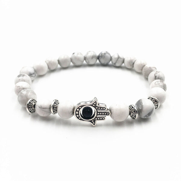 Volcanic Rocks Bracelet Palm Bracelet Silver Bracelet Lava Stone Bead Bracelets