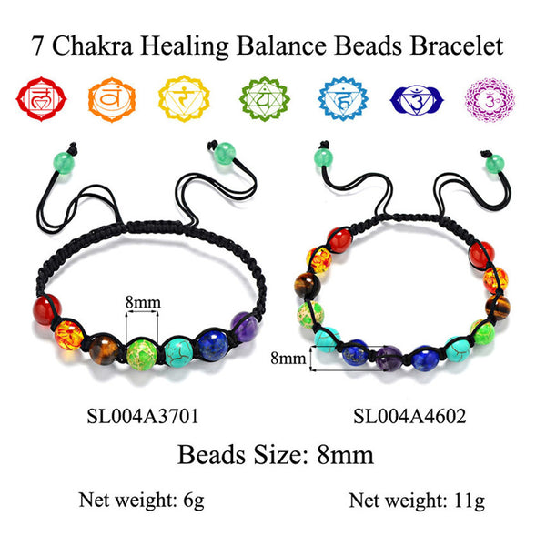 7 Chakra Healing Balance Beads Bracelet Yoga  Bracelet