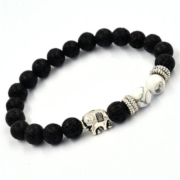 Women Men Bracelet Elephant Elastic Beaded Bracelet Tibet Charm Bracelets