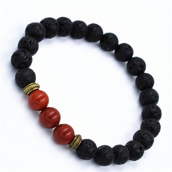 Women Men Bracelet Lion Elastic Beaded Bracelet Tibet Charm Bracelets BU