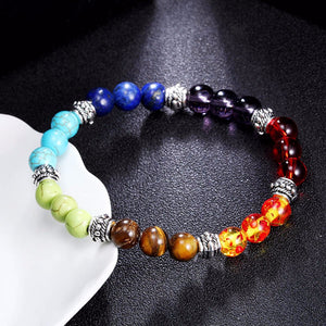 7 Chakra Healing Beaded Bracelet Natural Lava Stone Diffuser Bracelet Jewelry