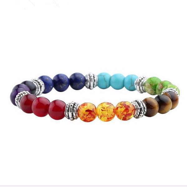 7 Chakra Healing Beaded Bracelet Natural Lava Stone Diffuser Bracelet Jewelry