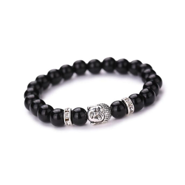 Women Men Bracelet Buddha Elastic Beaded Bracelet Chain Charm Bracelets Jewelry