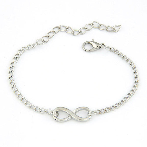 New Women Men Handmade Gift Charm 8 Shape Jewelry Infinity Bracelet GD