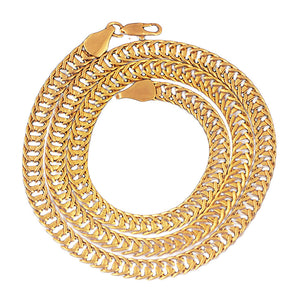 Men Women Fashion Luxury Filled Curb Cuban Link Gold Necklace Jewelry Chain