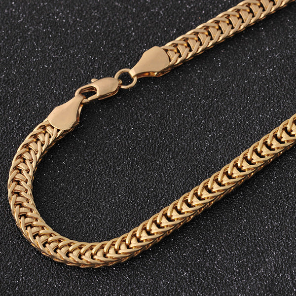 Men Women Fashion Luxury Filled Curb Cuban Link Gold Necklace Jewelry Chain