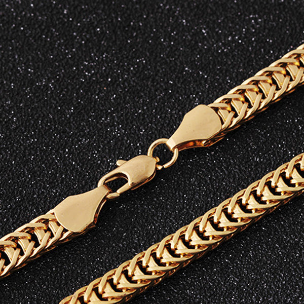 Men Women Fashion Luxury Filled Curb Cuban Link Gold Necklace Jewelry Chain