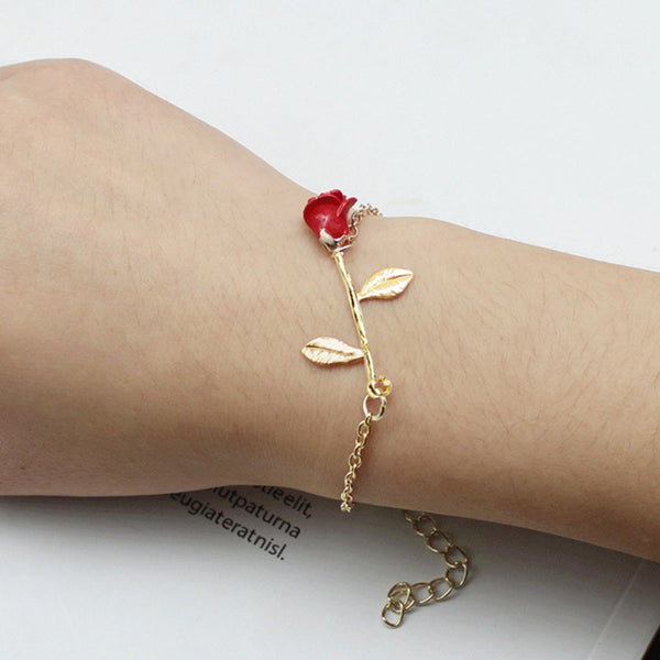 Classic Adjustable Charm Forever Bracelet Elegant Rose Shape Jewelry For Women Girls