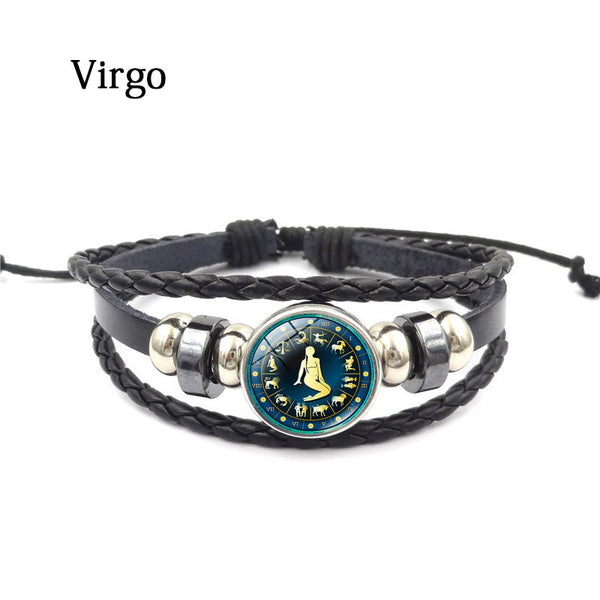 Classic Jewelry Zodiac Bracelets & Bangles Constellation Leather Bracelet