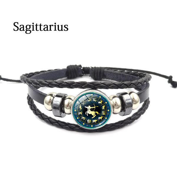 Classic Jewelry Zodiac Bracelets & Bangles Constellation Leather Bracelet