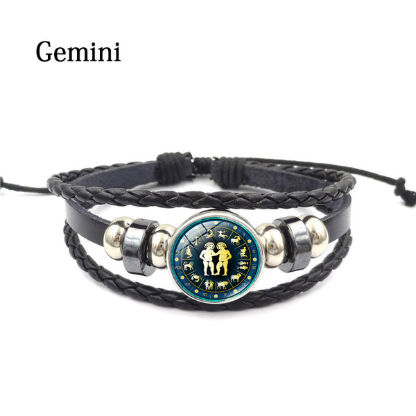 Classic Jewelry Zodiac Bracelets & Bangles Constellation Leather Bracelet