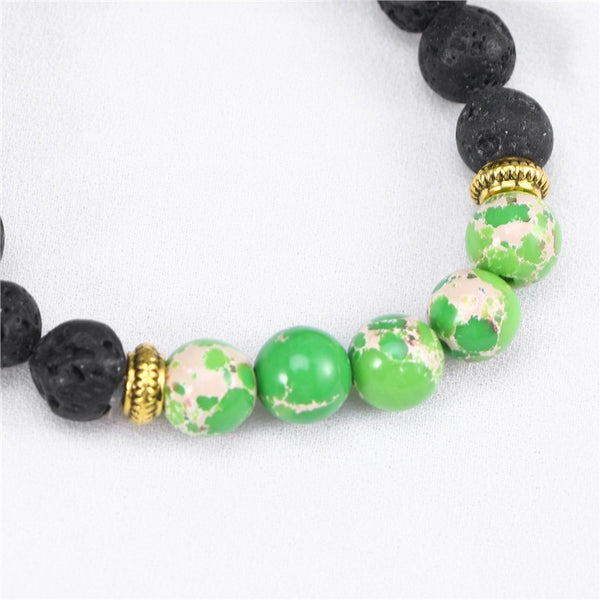 24 Pcs 8mm Volcanic Stone Agate Bracelet Lava Beaded Lava Stone Bracelet Buddha Bracelet Bangle Women Jewelry