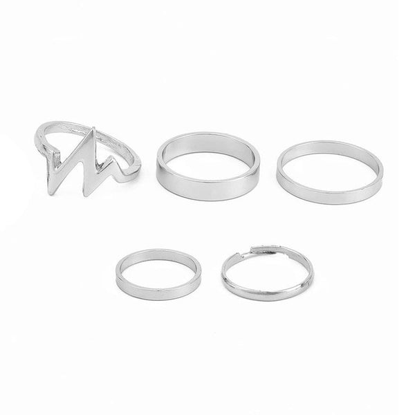 2019 new fashion popular ECG women's ring 5 piece set ring wholesaleWomen Wedding Rings For