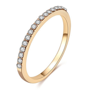 Hot couple ring women single row drill ring ring rose gold jewelry