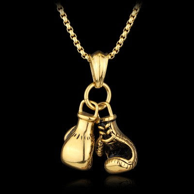 Men's Fashion Two Punch Necklace Box Fighter Necklace Accessories